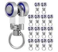 15pcs Stainless Steel Curtain Track Wheels with Bearing for Repair | Silent Operation, Smooth Bearings, 4mm Wheel Thickness, Random Colour Finish, Ceiling-mounted Rails Random Color