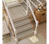 15pcs Stairs Treads and 1 Landing Carpet, Breathable Chenille Stair Carpet Non Slip for Wooden Steps Rubber Backing Stairs Runner Indoor Treads Stair Covers Mat 8"X30" and 30"X30"