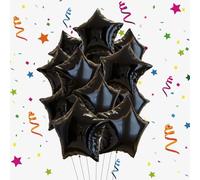 15Pcs Star Balloons - 18 inch Black Stars Balloon - Star Foil Balloons for Birthday Party Decorations - Stars Mylar Balloon for New Years Decorations - Graduation Decoration