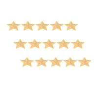 15pcs Star Embroidered Patch Metallic Tone Sew on Applique