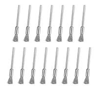 15Pcs Steel Brush Set 3mm Mini Steel Wire Brush Mini Wire Brush Polishing Cleaning Rotary Tools for Dremel Rotary Tool (5cm Length)
