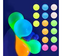 15Pcs Sticky Balls to Throw at Ceiling, Soft Glorbs Balls for Kids, Glows in The Dark Sensory Balls for Autism, Colorful Bounce Stress Ball Taba Squishy Toy