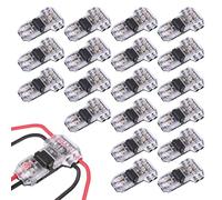 15PCS T Tap Wire Connectors,2 Pin Black Transparent No Strip Quick Splice Terminals Connectors,Wire C onnectors,T Tap W ire C onnectors, Low Voltage 12V W ire C onnectors