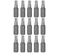 15Pcs T25 Screwdriver Bit Set 1/4" Hexagon Bit S2 Steel T25 Torx Bits Head Inserts for Precision Screw Drivers Screwdriving Set Security Torx Bits Ratcheting Screwdriver (Length: 1")