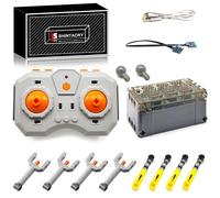15PCS Technic Power Functions Rechargeable Adjustable Speed Remote Control and Lithium Battery Set Compatible with Lego Technic(Rechargeable Lithium Battery, Remote)(STEM+Technic) for Building Lovers