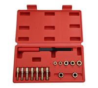 15Pcs Thread Repair Set with Clearly Marked Taps Dies and Thread File in Storage Case Threads Chaser Thread Restorer Tool