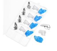 15pcs Thumb Finger Picks Set for Guitar and Bass Celluloid | Stainless Steel Blend, Ultra Thin Profile, 15 Grid Case Storage Box Included Random Color
