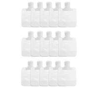 15Pcs Transparent Portable Fluid Packing Bags,New Travel Size Refillable Empty Squeeze Pouch, Premium Clear Travel Pouches for Toiletry, Lotion Shampoo Shower Gel Squeezable Bags (30ml),Bag and Cases