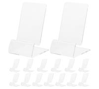15Pcs Transparent Tablet Stand for Desk Clear Acrylic Cell Phone Holder with Universal Compatibility Home and Bedroom Use