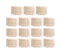 15Pcs Unfinished Wooden Picture Frames for Arts Crafts, DIY Wooden Photo Frames, Creativity Photo Frame for Children Birthday Gifts(19cm*14cm)