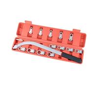 15PCS Universal Auxiliary Idler Belt Tensioner Pulley Tool Kit, Serpentine Belt Tensioner Wrench Set with 12-Point 12-19mm Adapters & Torx E10-E18, Engine Timing Belt Removal Tool for Most Vehicles