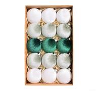 15Pcs Velvet Christmas Balls, 6CM Velvet Ornaments For Xmas, 15Pcs Xmas Tree Ball Decoration For Home And Wedding Decor(D)