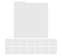 15pcs Vinyl Record Divider Cards White Pp for Documents Books Office