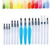 15Pcs Water Brush Pen, Water Pen, Watercolour Brush Pens, Water Colour Pens Set, Watercolour Pen for Water Color Painting Paints, Artists, Calligraphy & Lettering