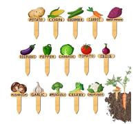15Pcs Watercolor Vegetable Plant Labels | 15X Wooden Vegetable Name Tags Outdoor,Interesting Words & Cute Patterns Tags Labels for Outdoor Indoor Patio Succulent Potted Plants Decor