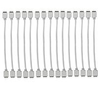 15pcs white 0.3M 0.98ft 4 Color RGB Extension Cable LED Strip Connector Extension Cable Cord Wire 4 Pin LED Connector，rgb extender，led strip jumper， for SMD 5050 3528 2835 RGB LED Light Strip