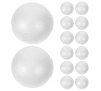 15pcs White Foam Balls Polystyrene Craft Balls Round Christmas Tree Ornament for DIY Wreath Garland Painting Projects Xmas Wedding Holiday Party 8cm