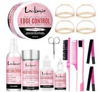 15Pcs Wig Kit for Lace Front Wigs,Strong Hold Melting Sprayfor Wigs/Wig Glue Lace Glue/Hair Wax Stick/Lace Melting Band/Edge Control/Edge Brush/Wig Cap - Wig Accessory Essentials Kit