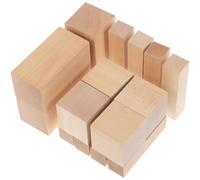 15pcs Wood Carving Blocks for Artists and Students, Basswood Set | Rectangular Cube Shape, Smooth Unfinished Surface, Natural Grain Look, for Classroom Projects and Ornaments