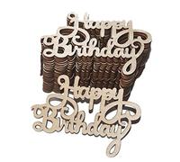 15Pcs Wooden Happy Birthday Pattern Ornaments Hanging Decorations Ornament Wood Wedding Party Decor Happy Birthday Party Decorations for Adults