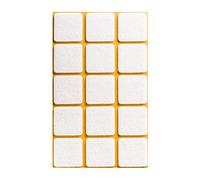 15pcs x Square Self Adhesive Felt Pads 30x30mm (White)