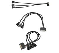 15Pin To 4Pin Fan Sleeved Power Splitter Cable Adapter Computer Cooling Fan Cable 3 Way Converter Accessories PC Cooling Extension