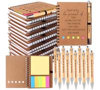 15Set Inspirational Thank You Gifts for Colleagues Appreciation Gifts Bulk Ballpoint Pen Motivational Spiral Notebook Journal for Employee Coworker Volunteer Nurse Teacher Student School Birthday Gift
