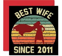 15th Anniversary Card for Wife from Husband, Best Wife Since 2011