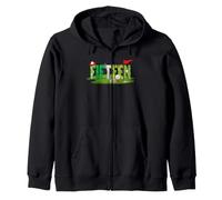 15th Birthday Golf Theme 15 Year Old Kids Sport Party Zip Hoodie