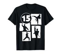15th Birthday Karate Taekwondo 15 Years Old Boy Martial Arts T-Shirt