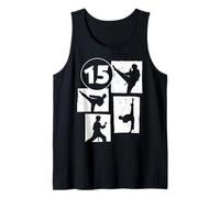 15th Birthday Karate Taekwondo 15 Years Old Boy Martial Arts Tank Top