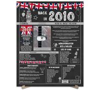 15th Birthday Party Gifts - 15 Years Old Anniversary Poster for Men or Women. Back In 2010 Party Supplies. Birthday or Wedding Gift Ideas for Home Wall Decorations. Born 15 Years ago Size A3