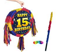 15th birthday pinata with stick - Fifteen party game - Big 18 inch
