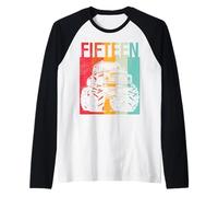 15th Birthday Shirt Monster Truck Teen Boys Retro Raglan Baseball Tee