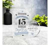 15th Gift For Wedding Anniversary I Love You Still Heart Plaque Keepsake Gift - Small Gifts For Him For Her, Present, Acrylic Plaque, Unqiue Gift, Ornament, Décor, Plaque, trinket, Keepsake Gift