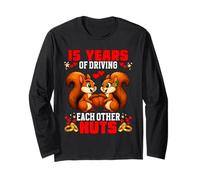 15th Wedding Anniversary 15-Year Driving Each Other Nuts Long Sleeve T-Shirt