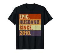 15th Wedding Anniversary For Him - Epic Husband Since 2010 T-Shirt