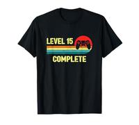 15th Wedding Anniversary For Him Her Funny Level 15 Complete T-Shirt