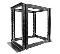 15U 4 Post Open Frame Server Rack Suitable 19Inch Server Equipment Adjustable Depth 22"-34" Cold Rolled Steel Heavy Duty Rack(4POST-N15U, 15U)