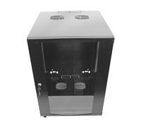 15U Server Cabinet Wall Mount Rack Enclosure with Caster Wheels 2 Server Fans Locking Glass Door Removable Side Panels 19" Network Cabinet 15-18.5" Installation Depth Heavy-Duty Frame (32INCH, 15U)