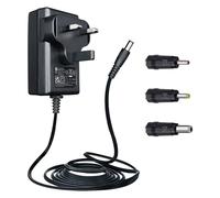 15V 1A 1.8M Power Supply Adapter with 3 Tips, AC to DC 15W 1000mA 800mA 500mA Replacement Power Cord for Litter Robot, Car Jump Starter, Cat Open Air Self Cleaning Box and More Devices, UKCA Certified