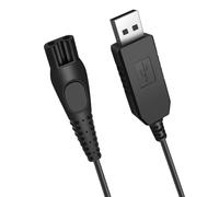 15V for Philips Shaver Charger HQ8505 Cable for Philips Norelco Series 3000,5000,7000,One Blade QP6651 QP6510 QP6520 BT5502 QP6650 QP6620 Beard Trimmer,Electric Razor USB Charging Cord (Black)