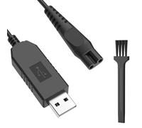 15V Shaver Charger Cable for Philips Norelco, HQ8505 Shaver Charging Cable Compatible with Series AT, PT, RQ, S, One Blade, Aquatec, Arcitec, Multigroom Beard Trimmers, 1M Razor USB Charging Cord