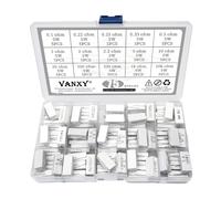 15Values*5Pcs=75Pcs 5W Ceramic Cement Resistor Kits 0.1R 0.22R 0.25R 0.33R 0.5R 1R 2R 2.2R 2.5R 10R 20R 100R 330R 1K 10K ohm ±5% Axial Lead Wire White Wound Fixed Wirewound Power Resistor