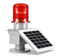 15W/20W Solar Aviation Obstruction Light, LED Strobe Beacon GZ122 | Dusk-to-Dawn Auto Sensor, Outdoor Flashing Warning for Towers