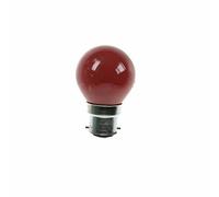 15w 240v BC B22 Bayonet Cap 45mm Round Golf Ball Bulb Red