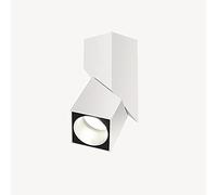 15W Adjustable LED Ceiling Spotlight - Surface Mounted Wall Lamp, Aluminum Aent Lighting Fixture for Home & Commercial Use, Modern Downlight Design (White)