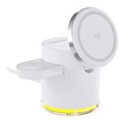 15w Charging Stand Hub Dock Station with Led Night Light Suitable for Phone Watch Earbud