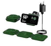 15W Charging Station for Apple Multiple Devices: Foldable 3 in 1 Magnetic Wireless Charger-Qi2 Fast Travel Charging Pad for iPhone Air 17 16 15 14 13 12 Pro Max, Watch-Slim, Forest Green