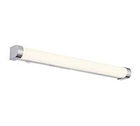 15W Cool White LED | 598mm Wide IP44 Bathroom Wall Light | Chrome Slim Bar Strip Diffused Lamp | Over Cabinet/Mirror Moisture Resistant Shower/Wet Room Lighting Fitting | Rocker Switch
